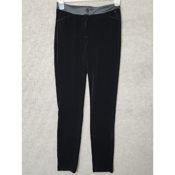 Express Pants - Express Skinny High Rise Velvet Ankle Pants Womens 2 Black Stretch NEW